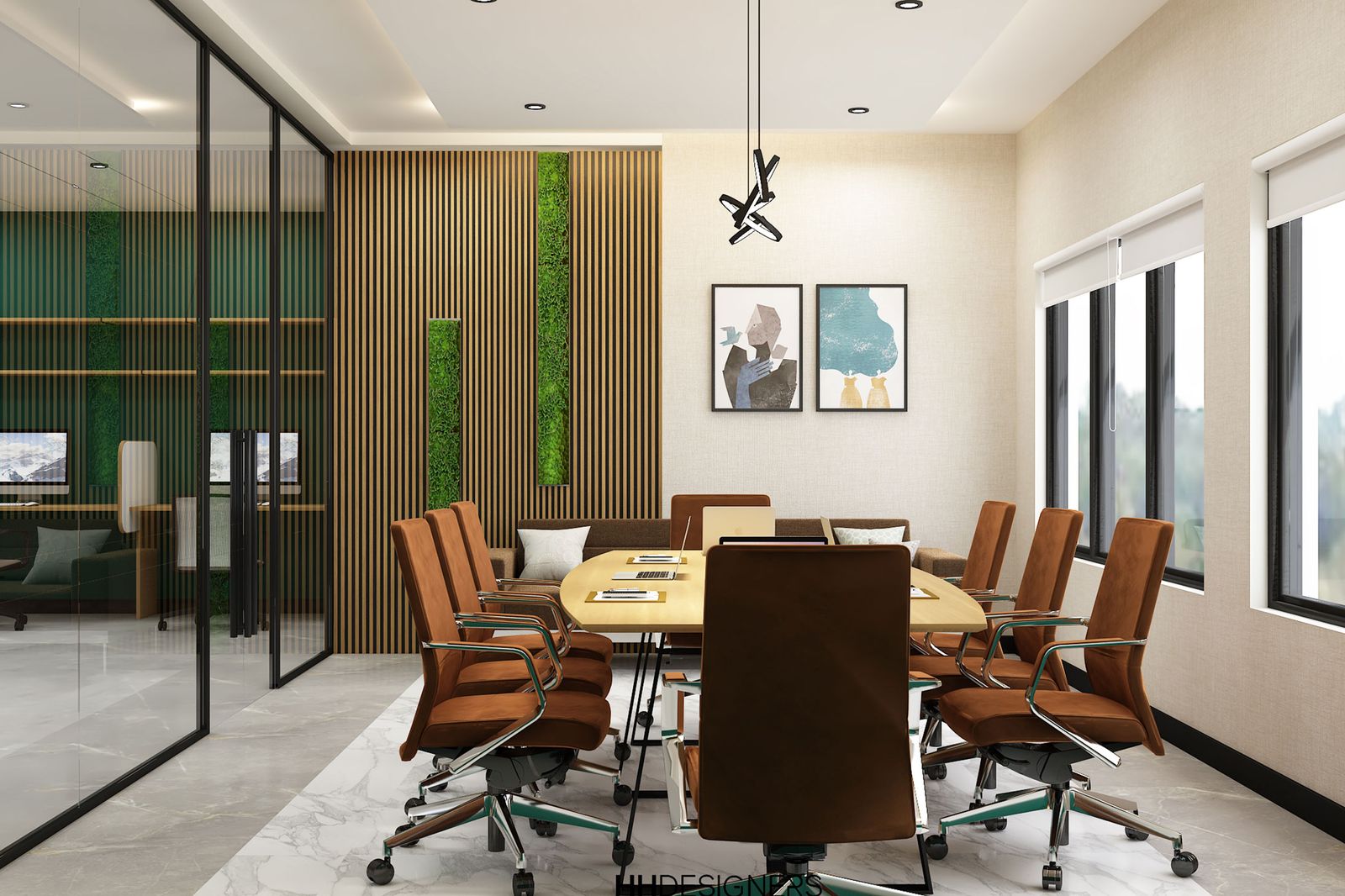 Kenilworth apartment amenity and conference room design by HH Designers