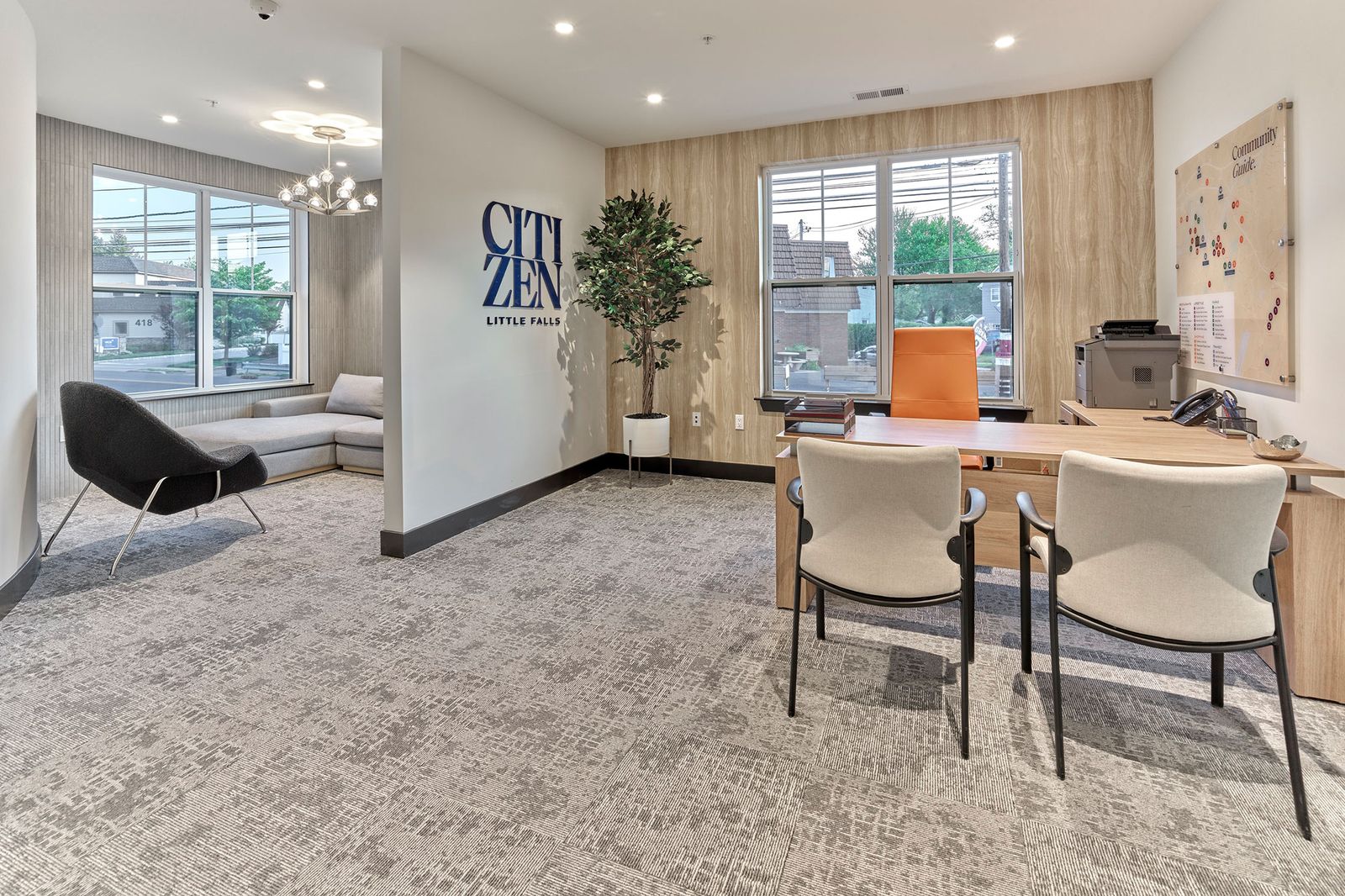 Citizen Little Falls lobby interior by HH Designers