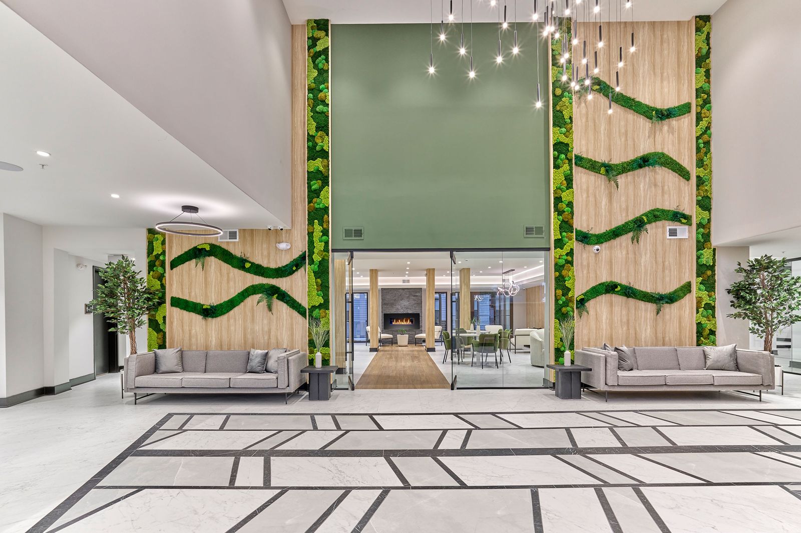 Citizen Little Falls apartment lobby design by HH Designers