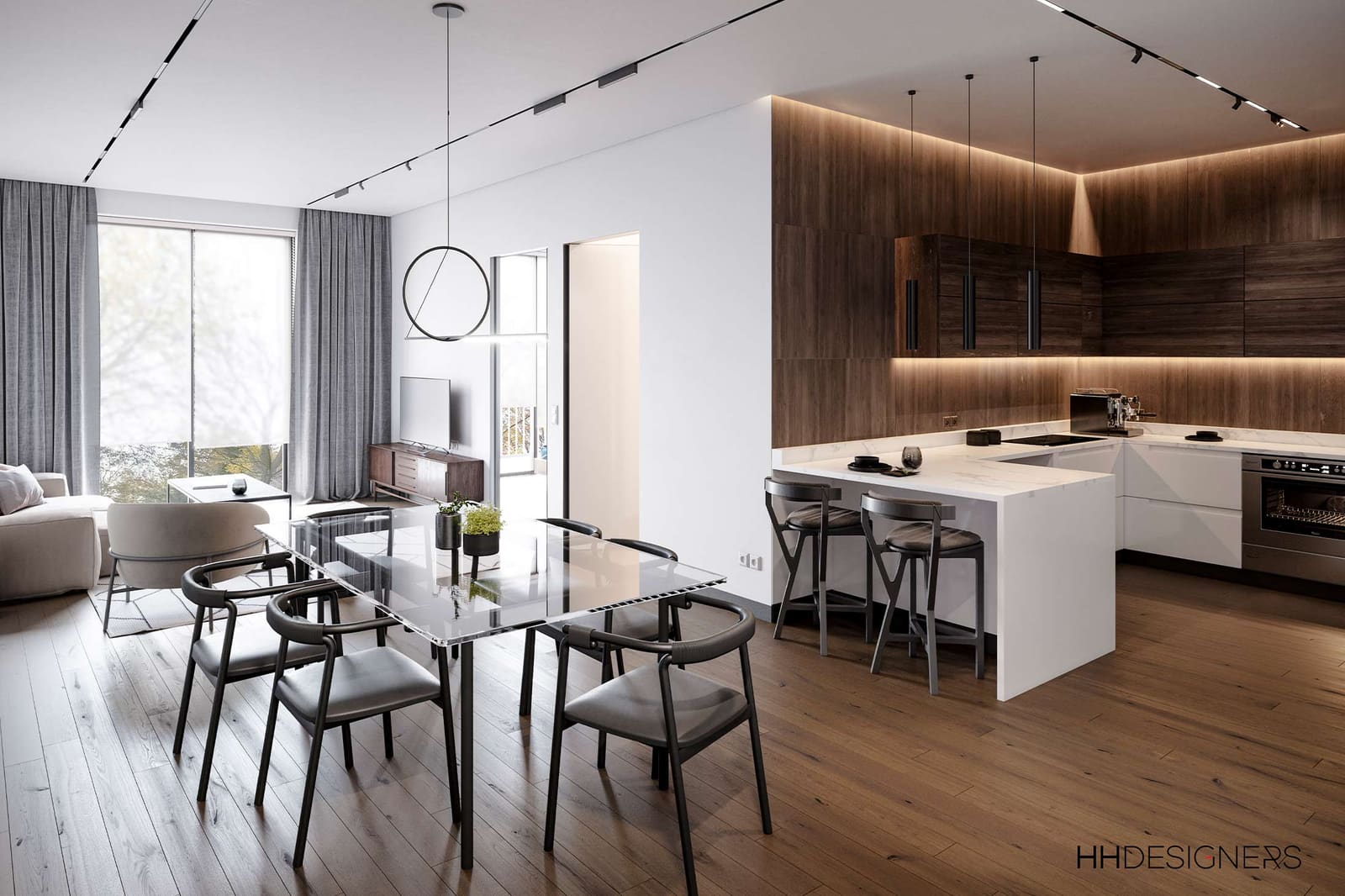 124 Central Ave kitchenette design by HH Designers