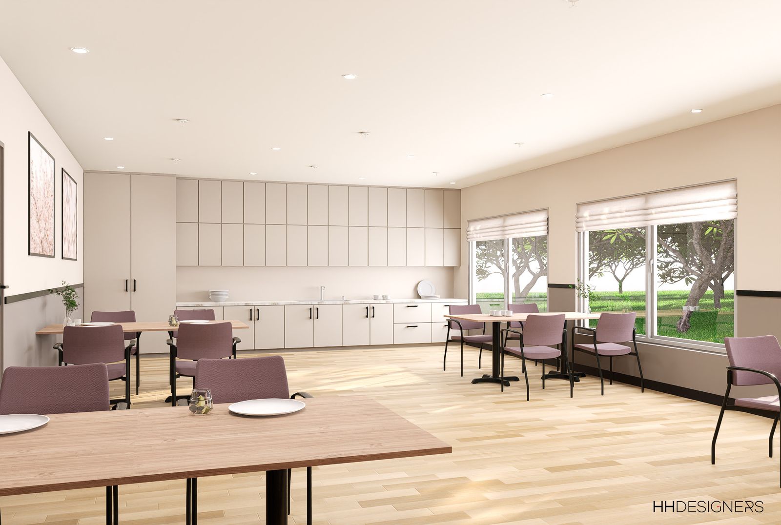 Gulfshore Health and Rehabilitation Center common area design by HH Designers