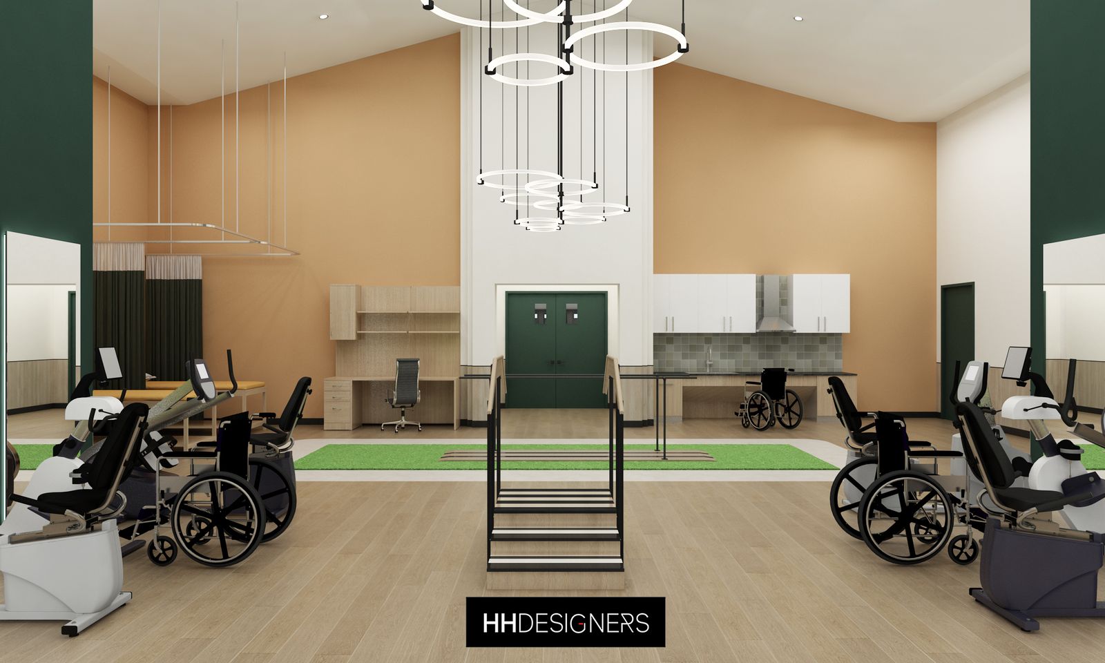 Lexington Health and Rehabilitation Center common area design by HH Designers
