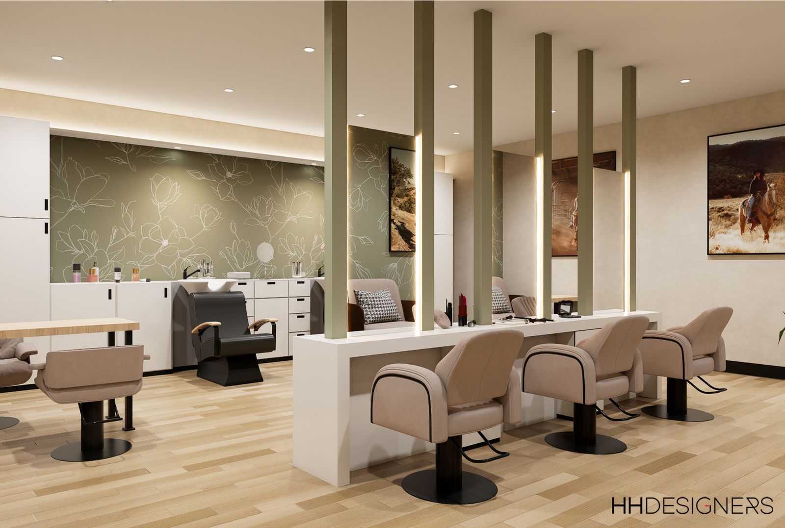 Azalia Marion Health & Wellness Center beauty salon design by HH Designers
