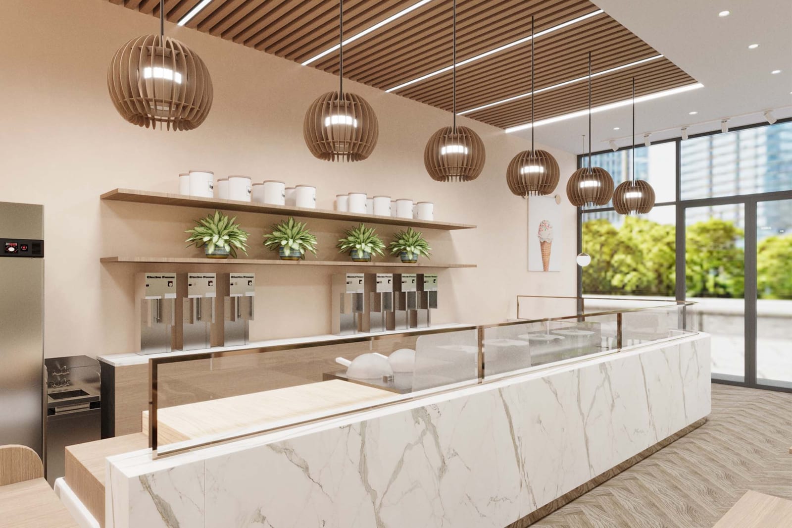 Cafe hospitality interior design by HH Designers