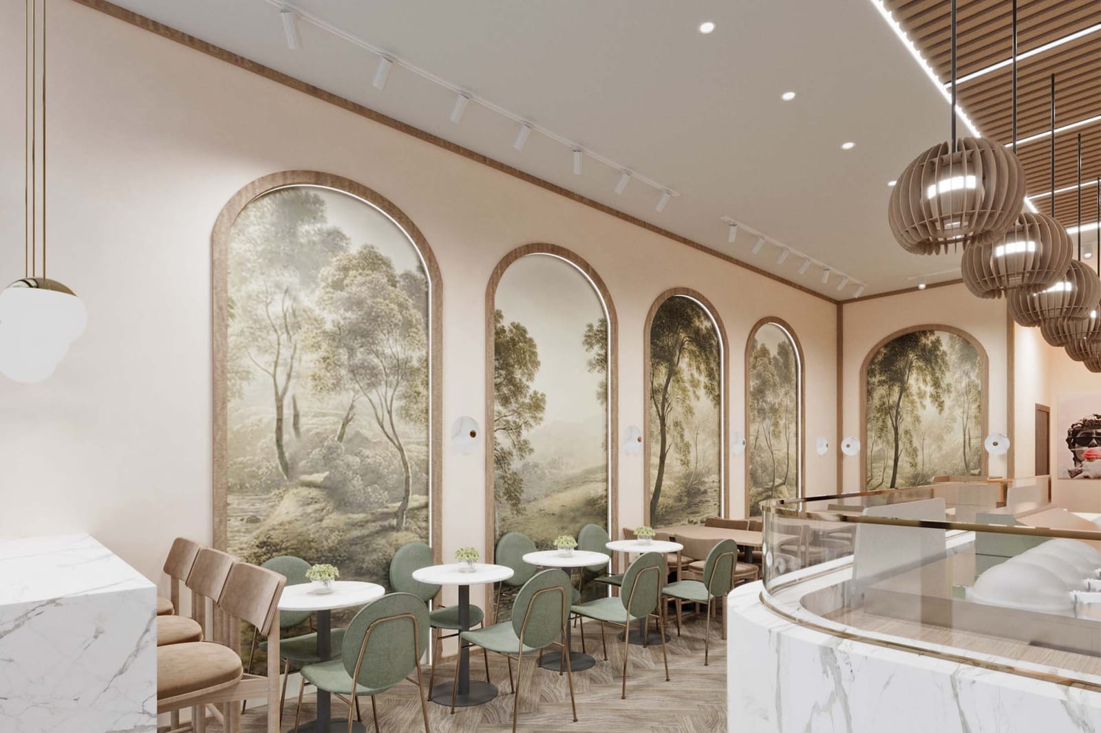 Cafe hospitality interior design by HH Designers