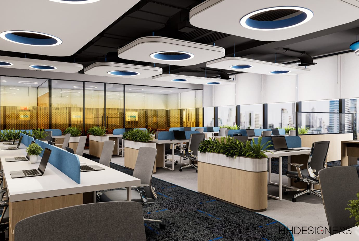 Home Care HQ office interior design by HH Designers