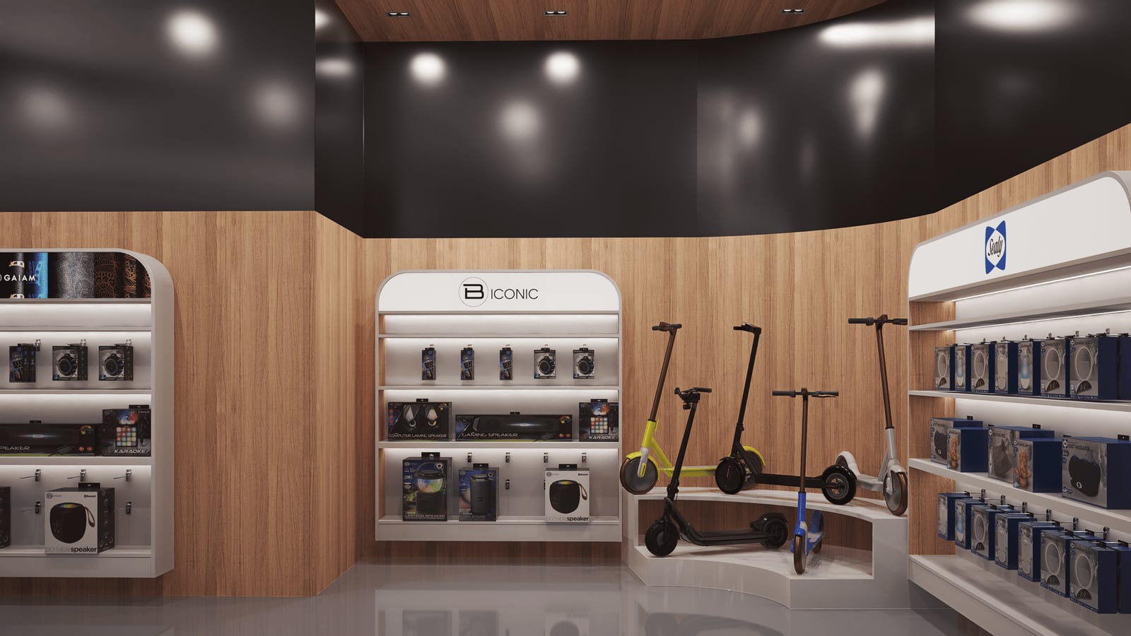 Tech Showroom commercial design by HH Designers
