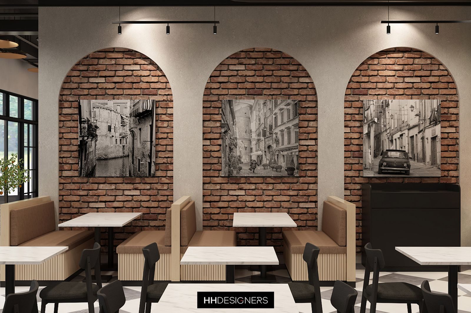 Architectural design for restaurants — La Mossa Pizzeria by HH Designers