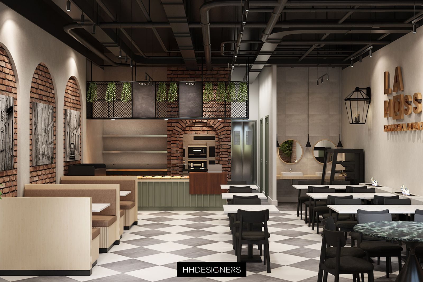 Commercial restaurant architect — La Mossa Pizzeria by HH Designers