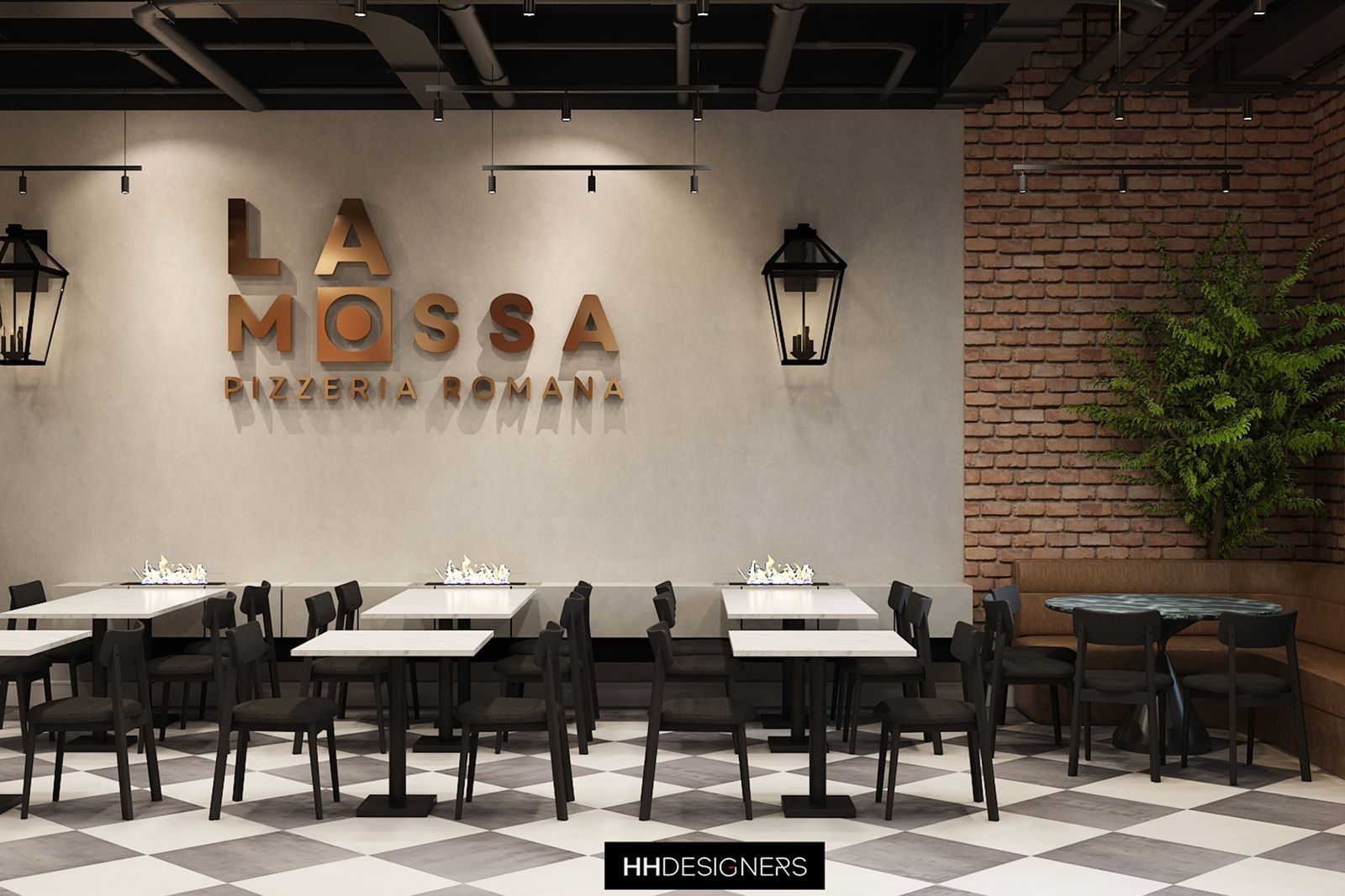 Restaurant building architect — La Mossa Pizzeria by HH Designers