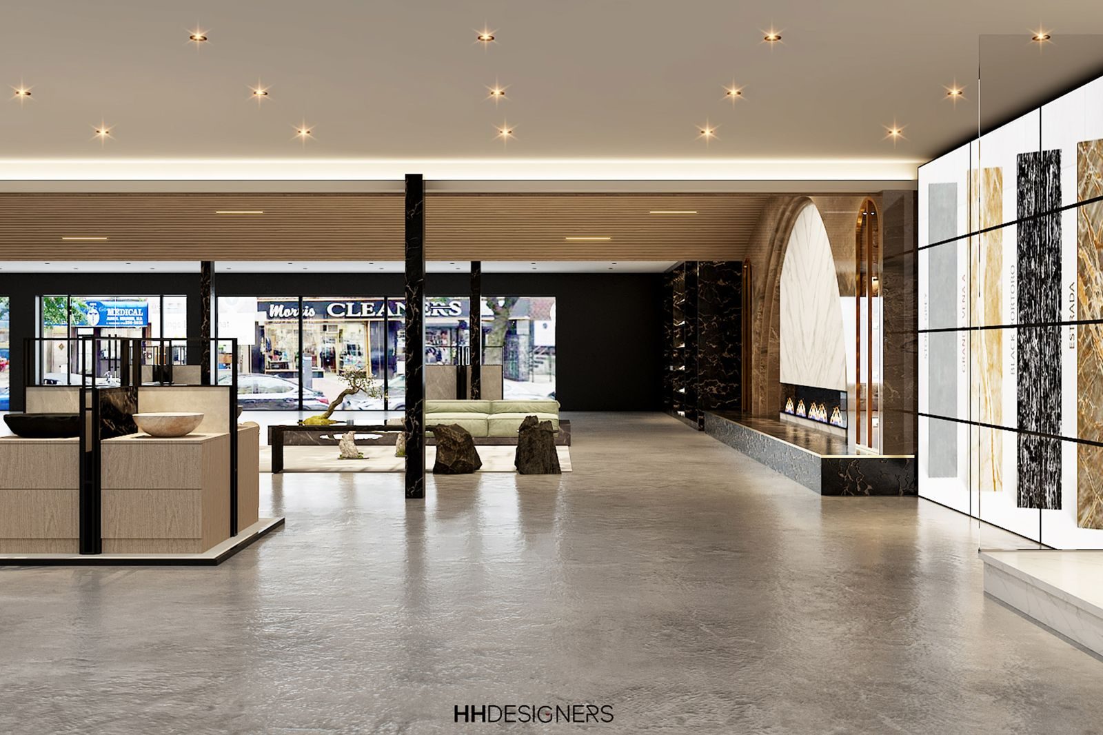 Large showroom architecture firm — House of Granite by HH Designers