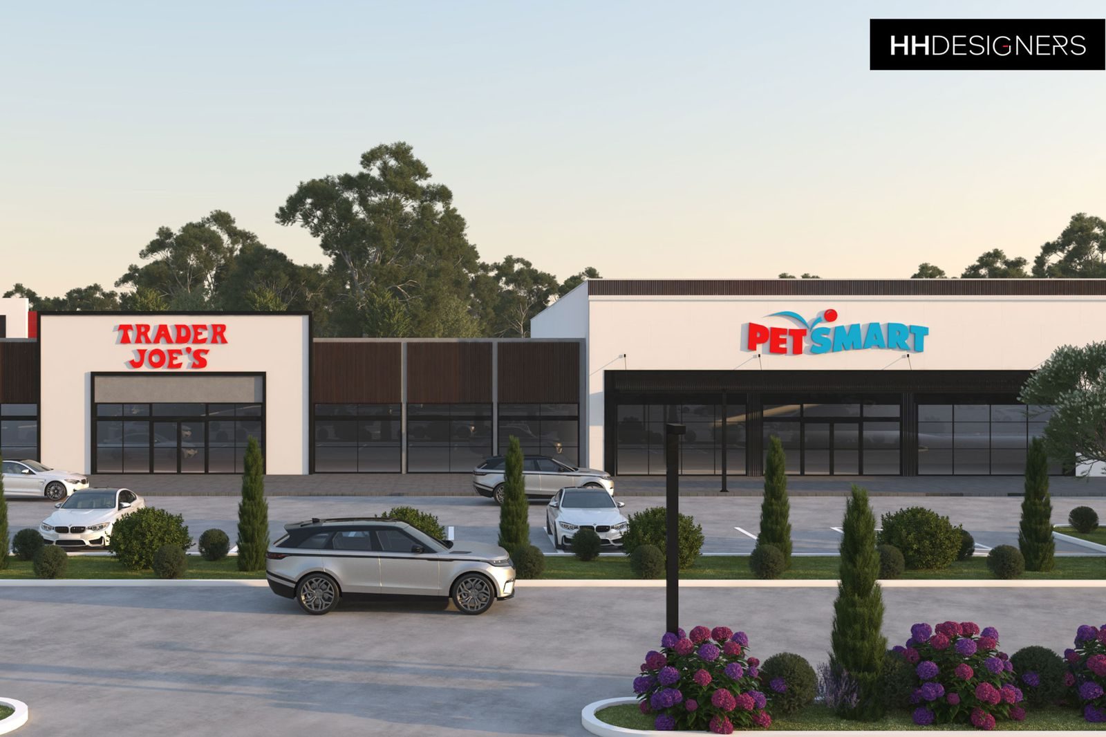 Retail plaza architecture — Shopping Plaza by HH Designers