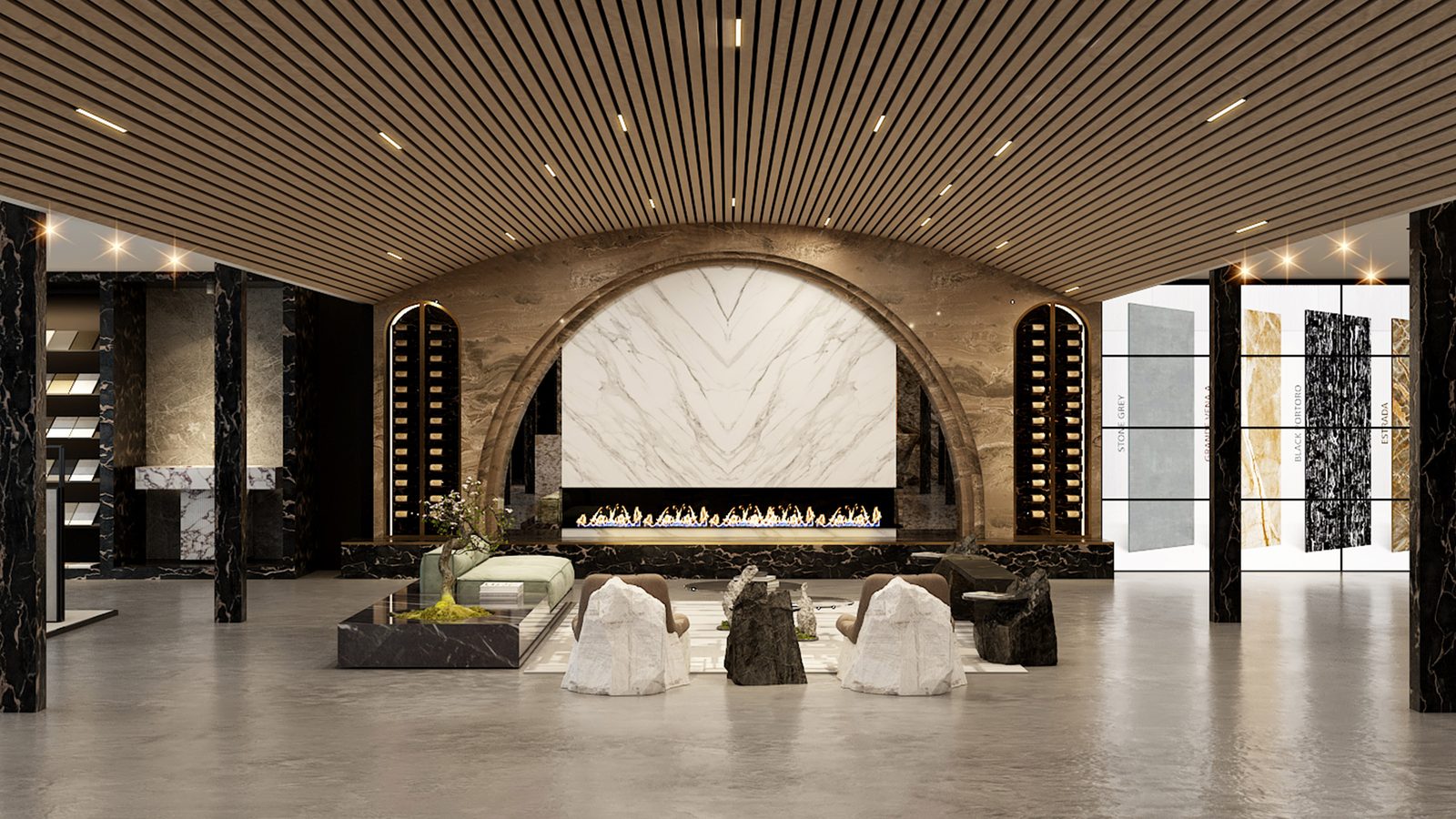 Retail showroom architect — House of Granite by HH Designers