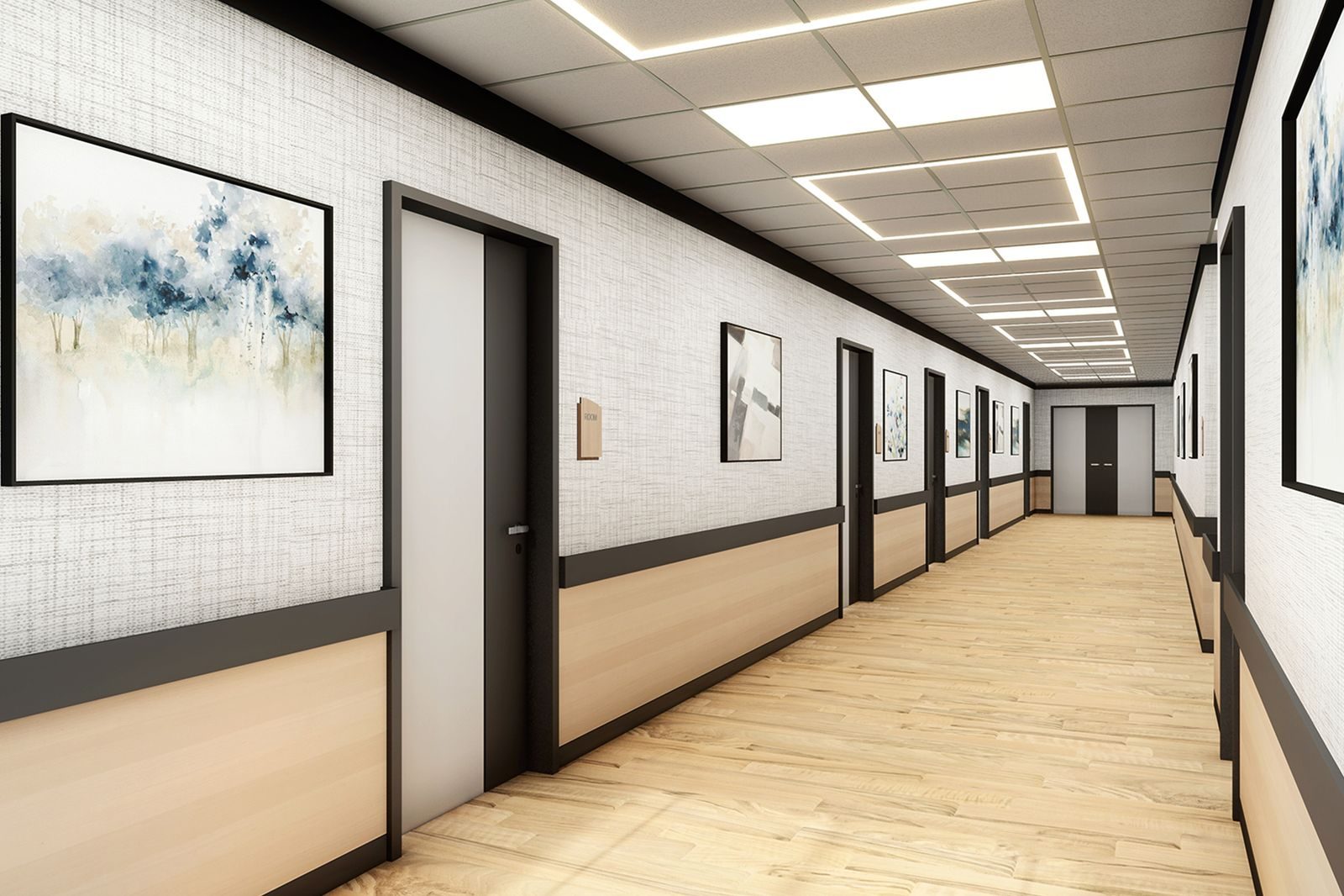 Skilled nursing center architecture — Golden Hill Nursing and Rehabilitation Center by HH Designers